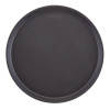 Поднос «Камтрид» прорезиненный круглый;стеклопласт.;D=28см;черный