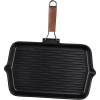 Сковорода-гриль;алюм.литой,дерево;,H=4,L=28/45,B=43см;черный