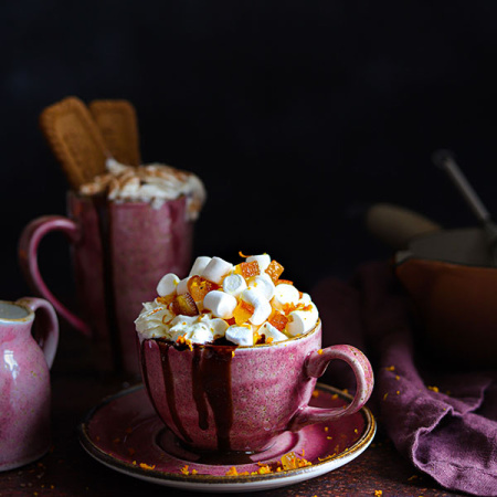 Кружка «Крафт Распберри»;фарфор;285мл;D=7,H=11,L=11см;розов.