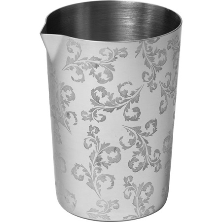 Стакан смесительный «Пробар Премиум Мотиво» с рисунком;сталь нерж.;0,5л;D=90,H=165мм;серебрист.