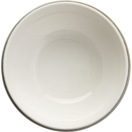 Салатник «Айсио»;фарфор;250мл;D=11,H=5см;белый,серый