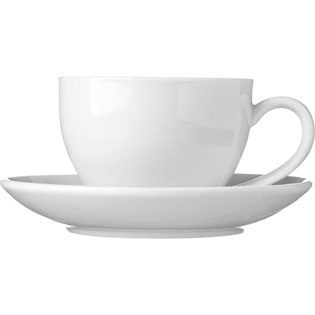 Чайная пара «Кунстверк»;фарфор;200мл;D=88/140,H=70,L=115мм;белый