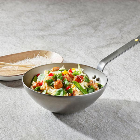 Сковорода-вок «Минерал Би»;сталь;D=32см;металлич.