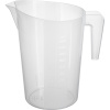 Стакан мерный с ручкой;пластик;5л;,H=30,2,L=27,B=20см;белый