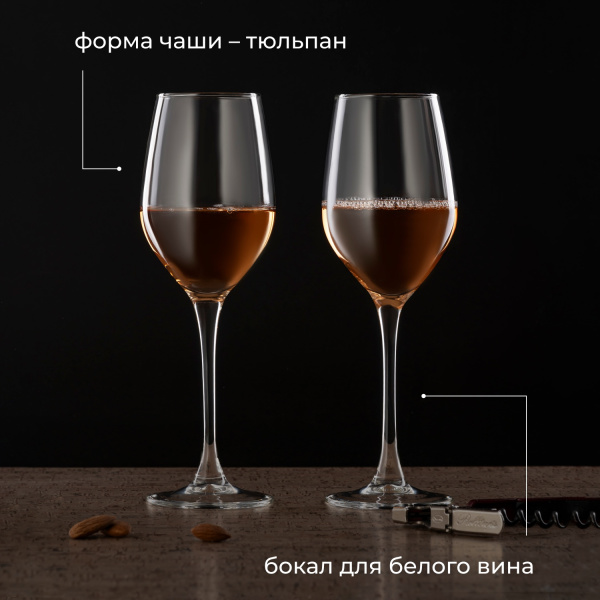 Бокал для вина «Селест»;стекло;270мл;D=54,H=214мм;прозр.