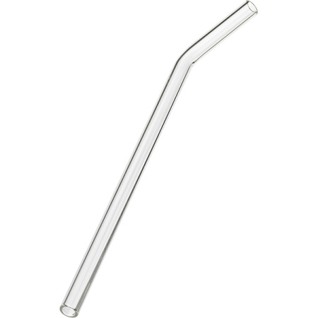 Трубочка изогнутая;стекло;D=1,L=23см