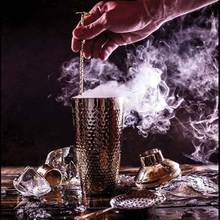 Ложка барная «Пробар» с мадлером;сталь нерж.;,L=260,B=25мм;золотой