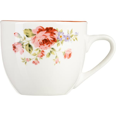 Набор посуды «Поэма Камарг» кофейная пара (чашка + блюдце)[6шт];фарфор;100мл;D=6/12,H=5см;белый,розо