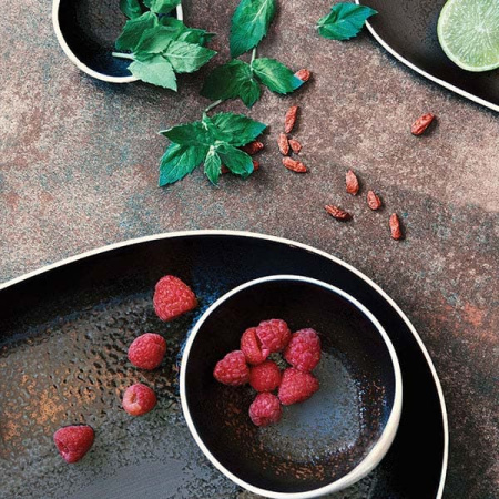 Салатник «Эстиа»;фарфор;250мл;,H=7,L=13,B=12см;коричнев.,белый