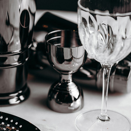 Шейкер американский «Пробар Премиум Оникс»;сталь нерж.;0,84л;D=90,H=178мм;черный