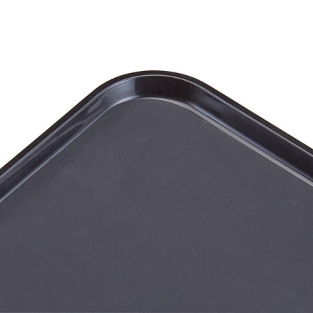 Поднос прорезиненный прямоугольный;стеклопласт.;,L=34,5,B=27см;черный