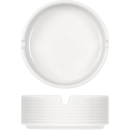 Пепельница «Карат»;фарфор;D=85,H=35мм;белый