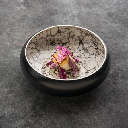 Салатник «Ро Дизайн Бай Кевала»;керамика;1,25л;D=190,H=65мм;черный