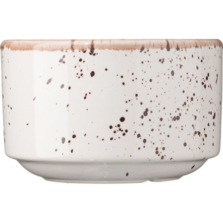 Сахарница «Пунто Бьянка»;фарфор;350мл;D=100,H=65мм;белый,черный