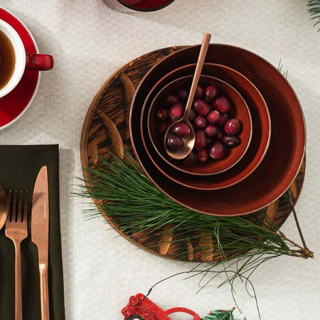 Салатник «Террес де Ревес»;керамика;450мл;D=137,H=60мм;коричнев.