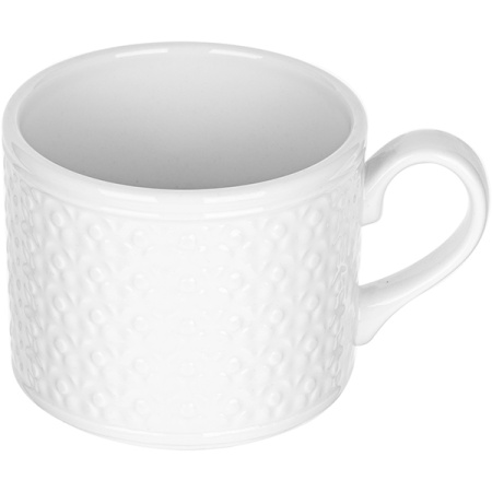 Чашка чайная «Бид Акцент»;фарфор;228мл;D=82,H=67,L=114мм;белый