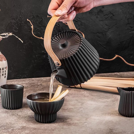 Пиала для чая «Пекое»;керамика;135мл;D=92,H=62мм;черный