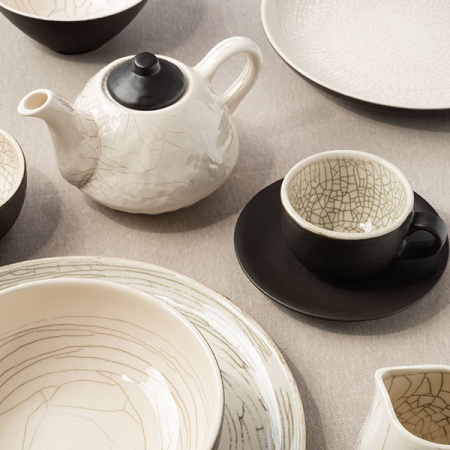 Чайная пара «День и ночь»;керамика;150мл;D=15,H=7см;белый,черный